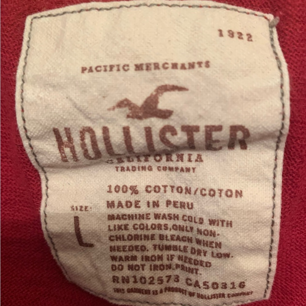 Hollister shirt, size Large